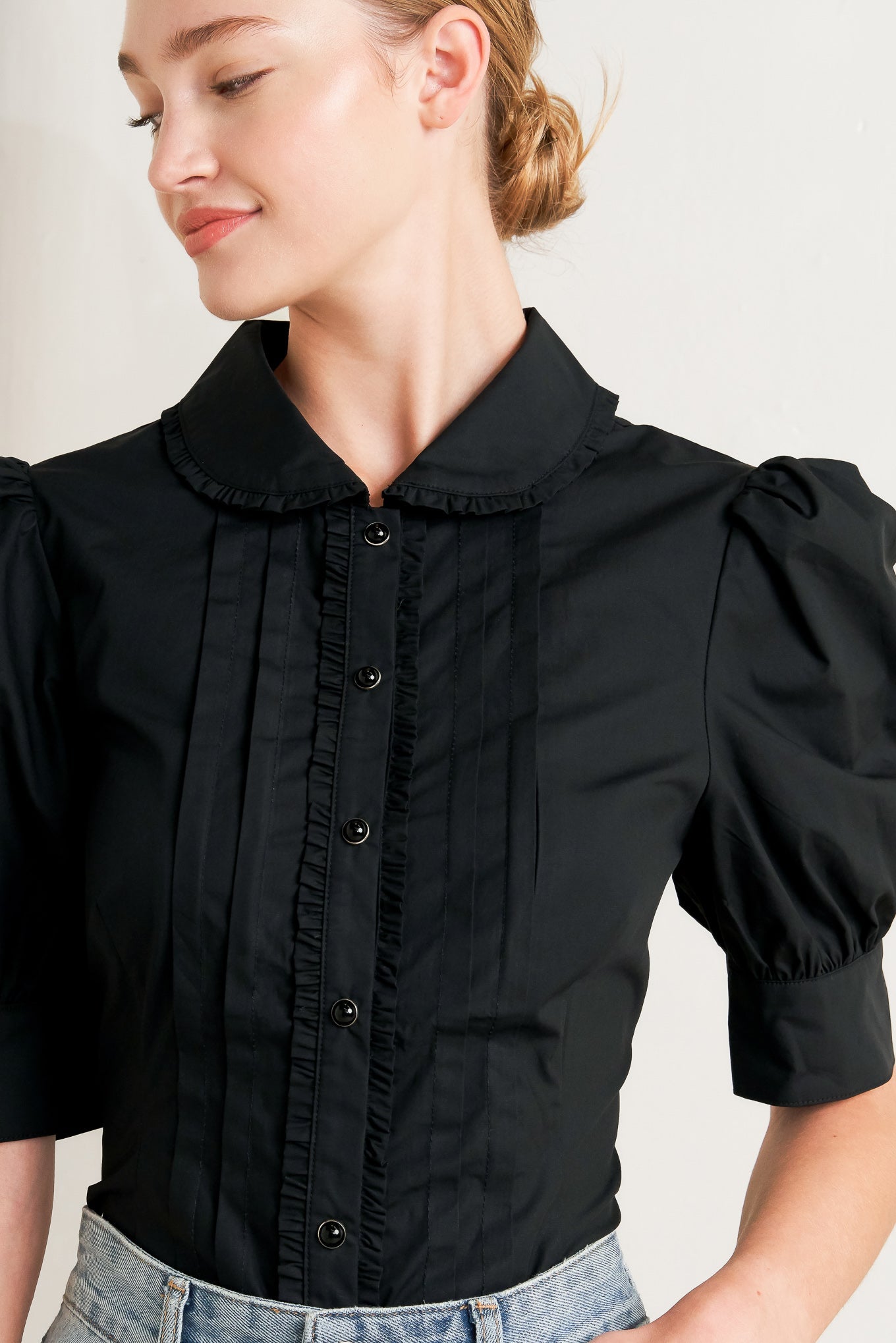 REFINED ROMANCE WOVEN TOP