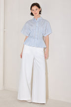 SKYLINE STRIPE WOVEN TOP