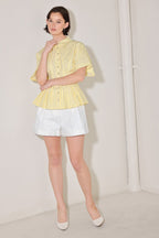 BUTTER MODE ACTIVATED WOVEN TOP