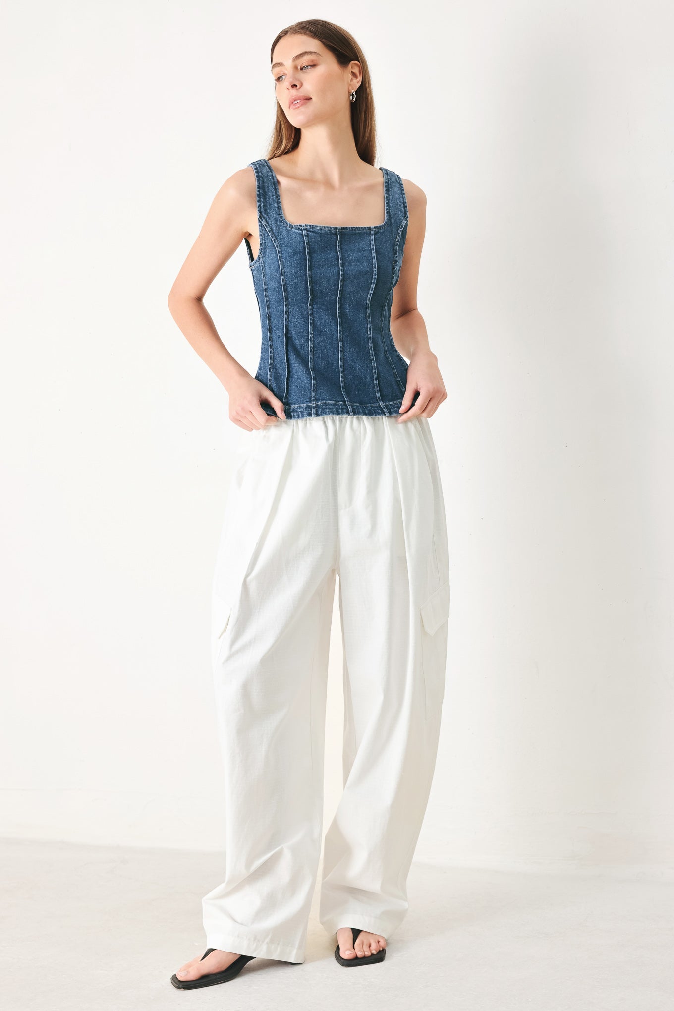 Honeyline Denim Top