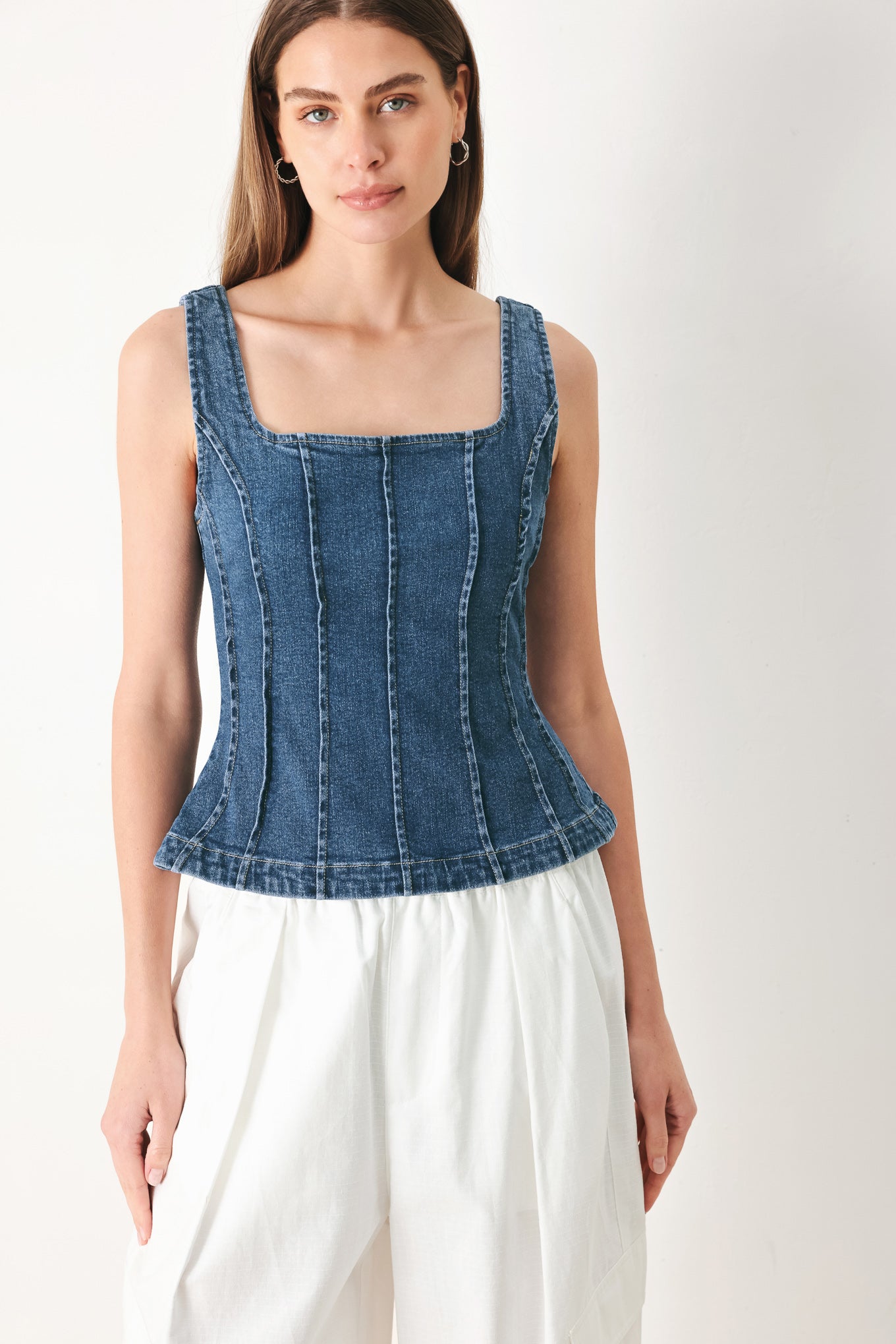 Honeyline Denim Top