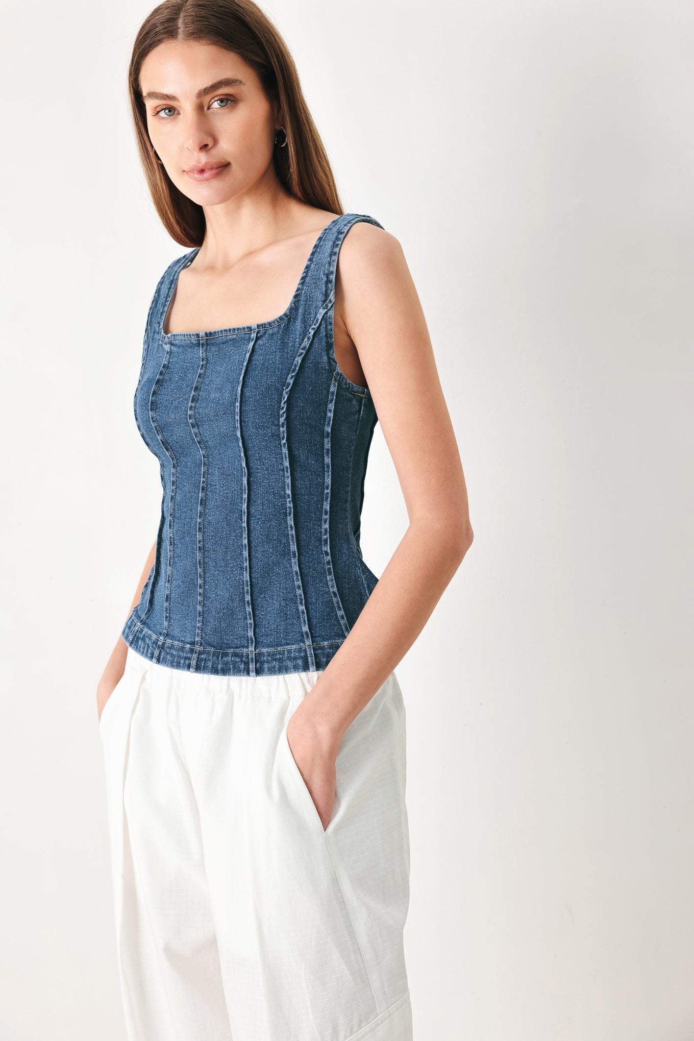 Honeyline Denim Top