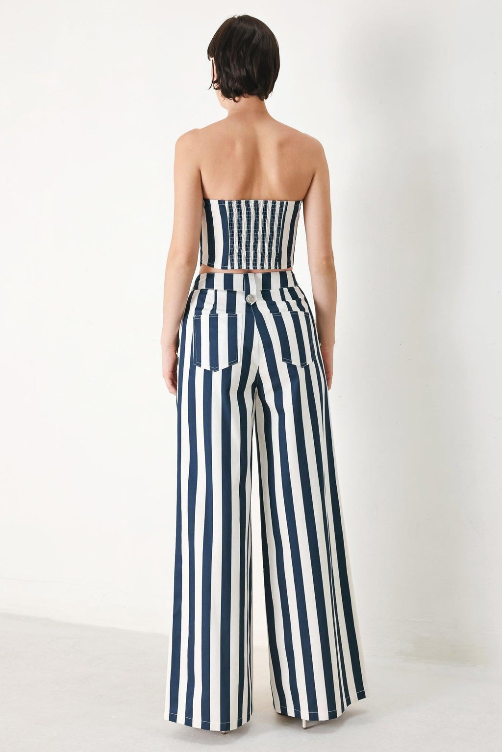 Navy Blossom Tube Top