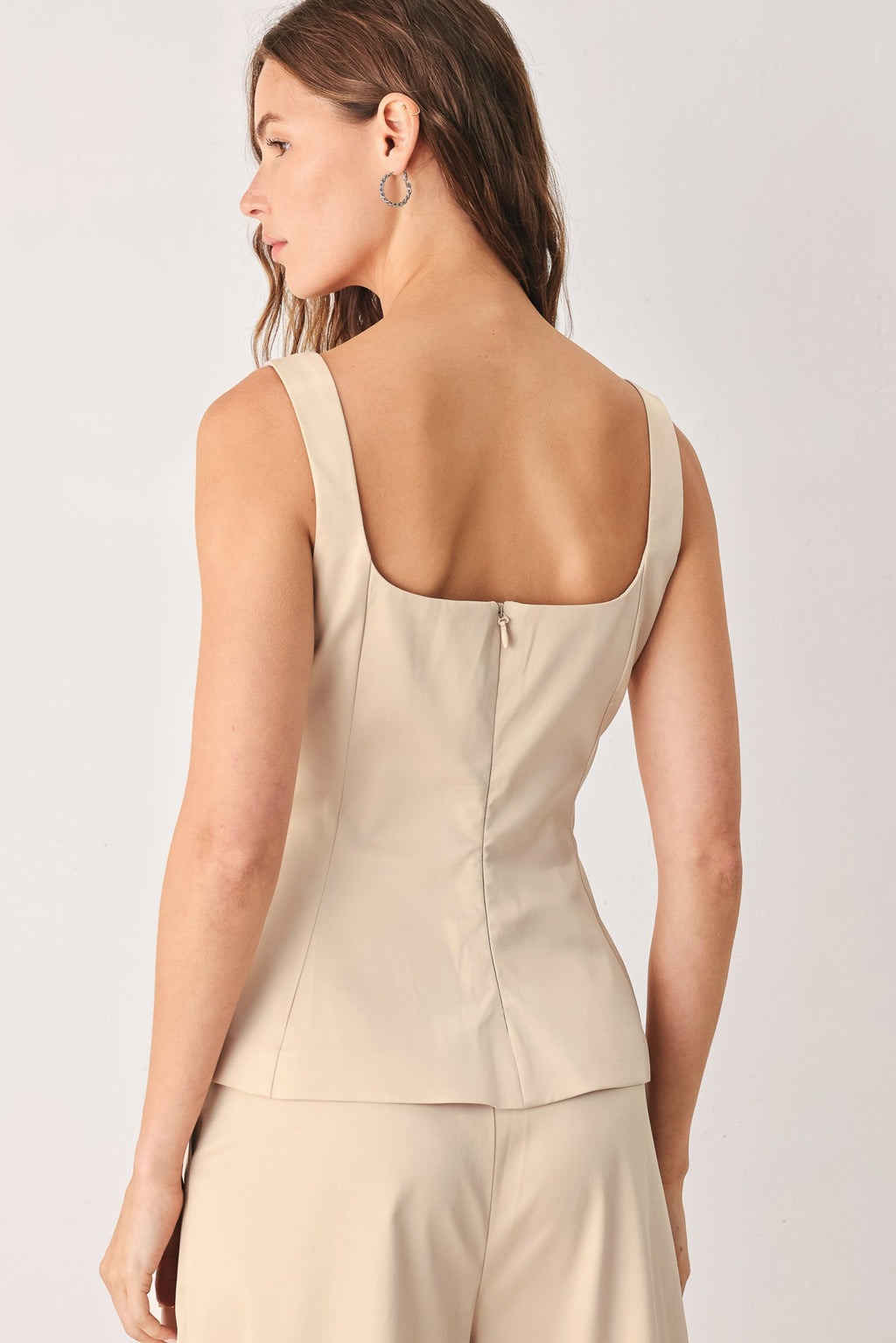 Parchment Peplum Top