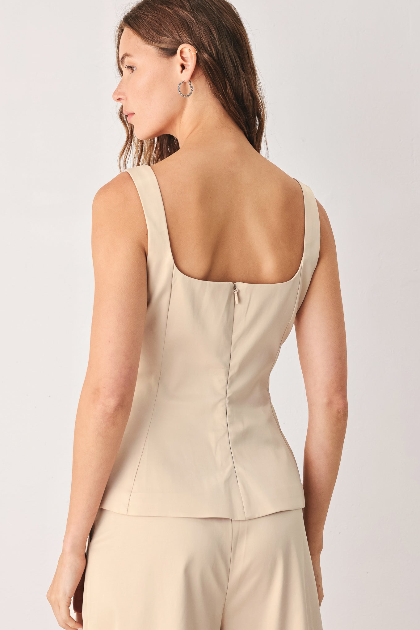 Parchment Peplum Top