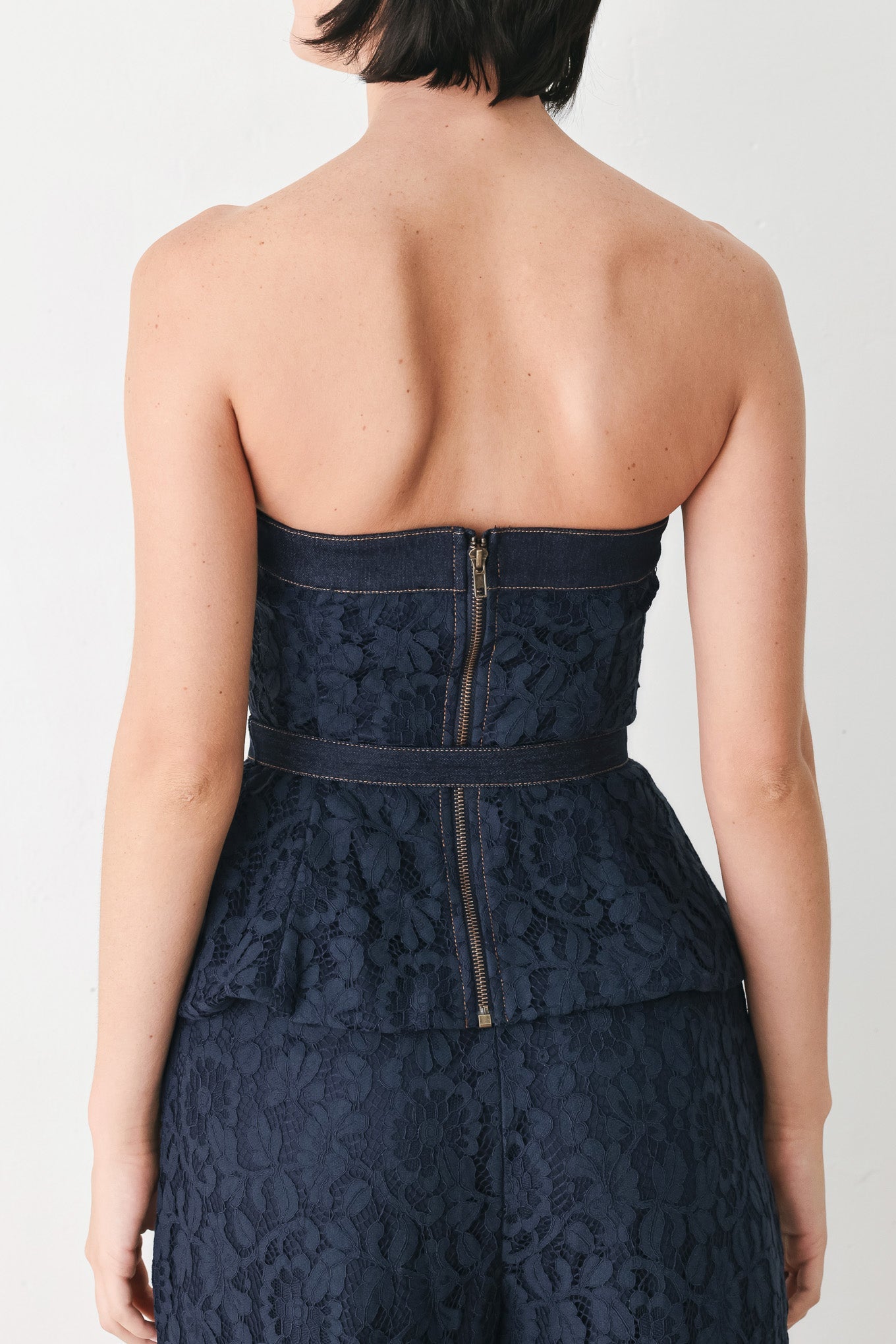 Midnight Petal Flow Lace Top