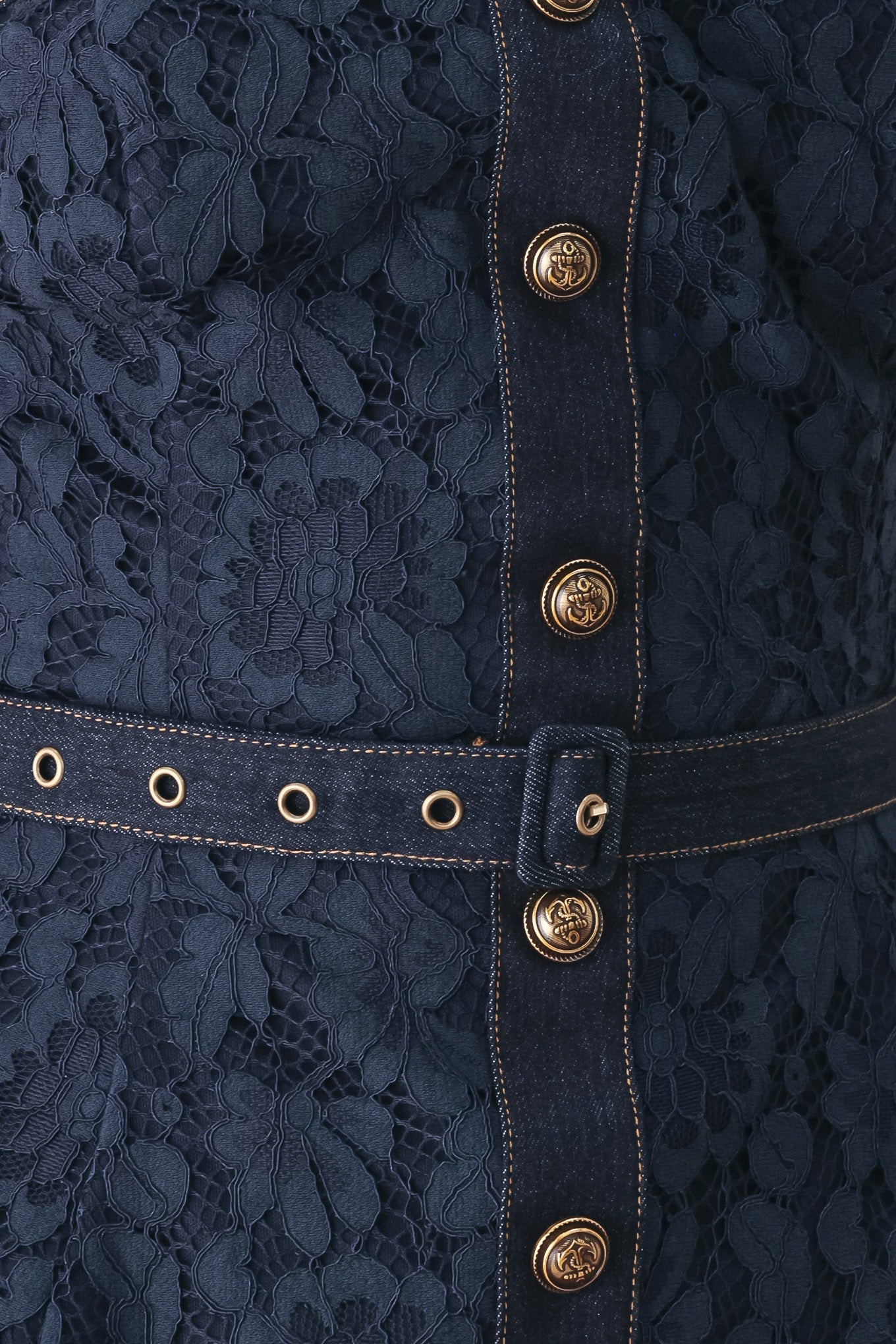 Midnight Petal Flow Lace Top