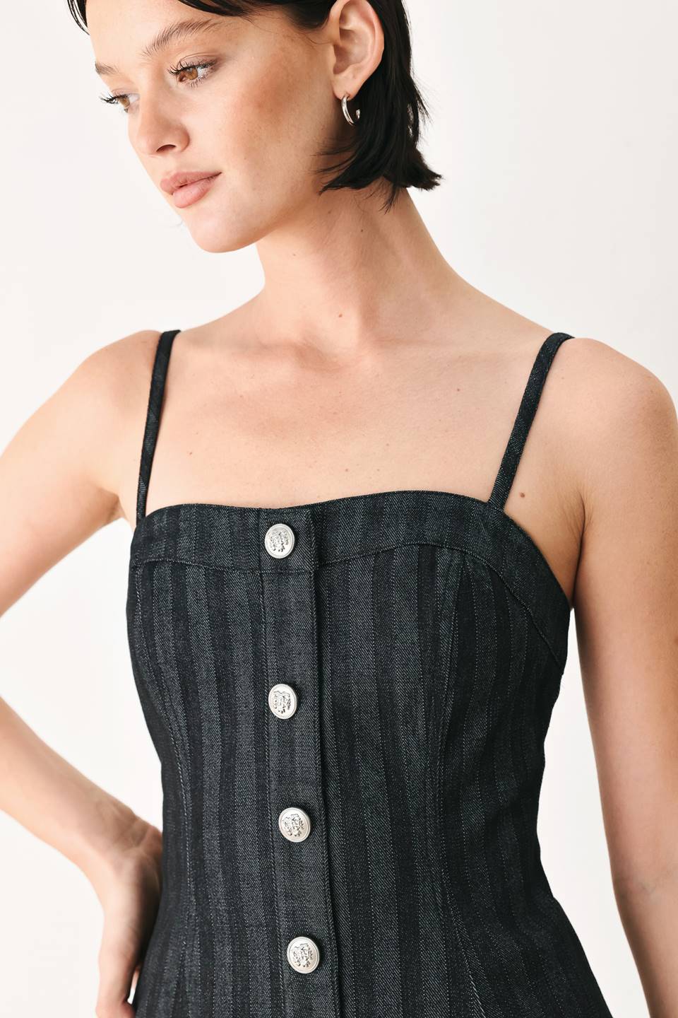Graphite City Pinstripe Top
