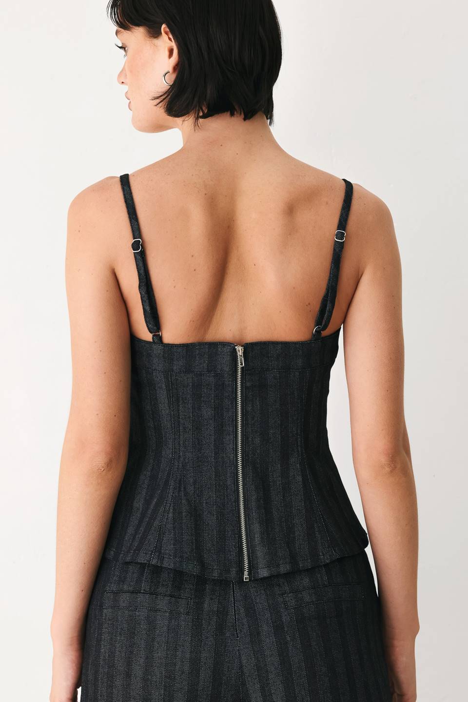 Graphite City Pinstripe Top