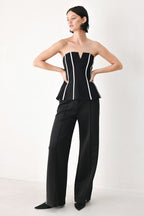 Black and White Reign Tube Top