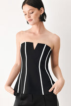 Black and White Reign Tube Top