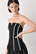 Black and White Reign Tube Top