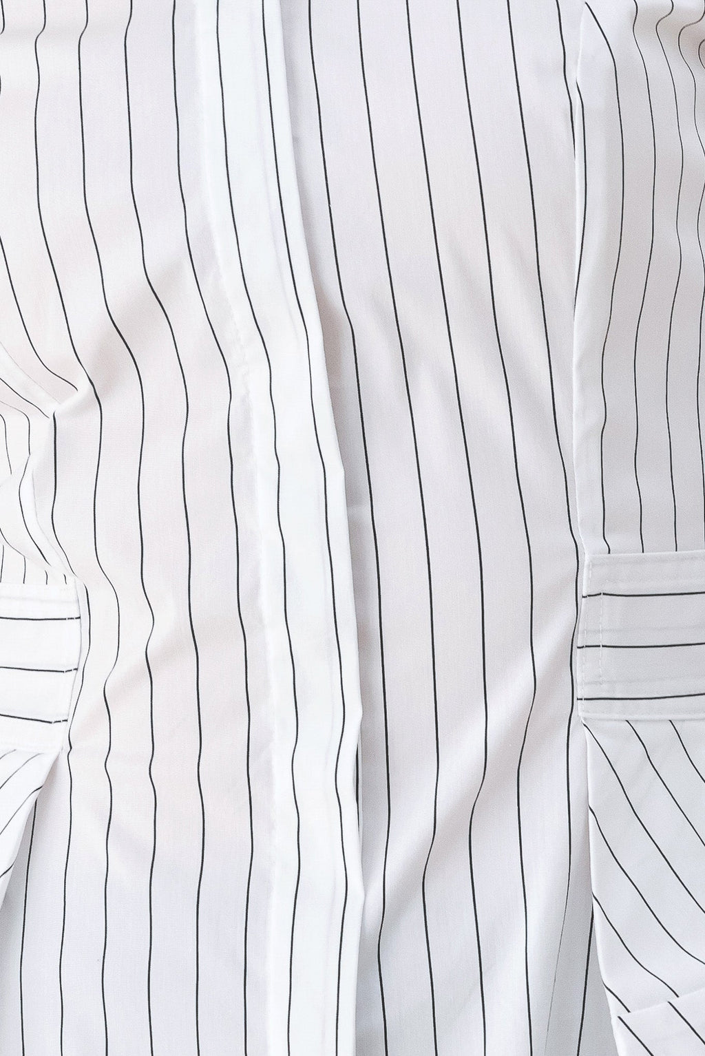 Modernist Pinstripe Flared-Waist Top