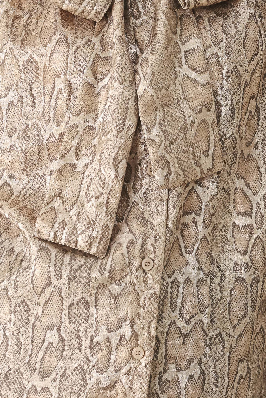 Serpentine Taupe Snakeskin Top