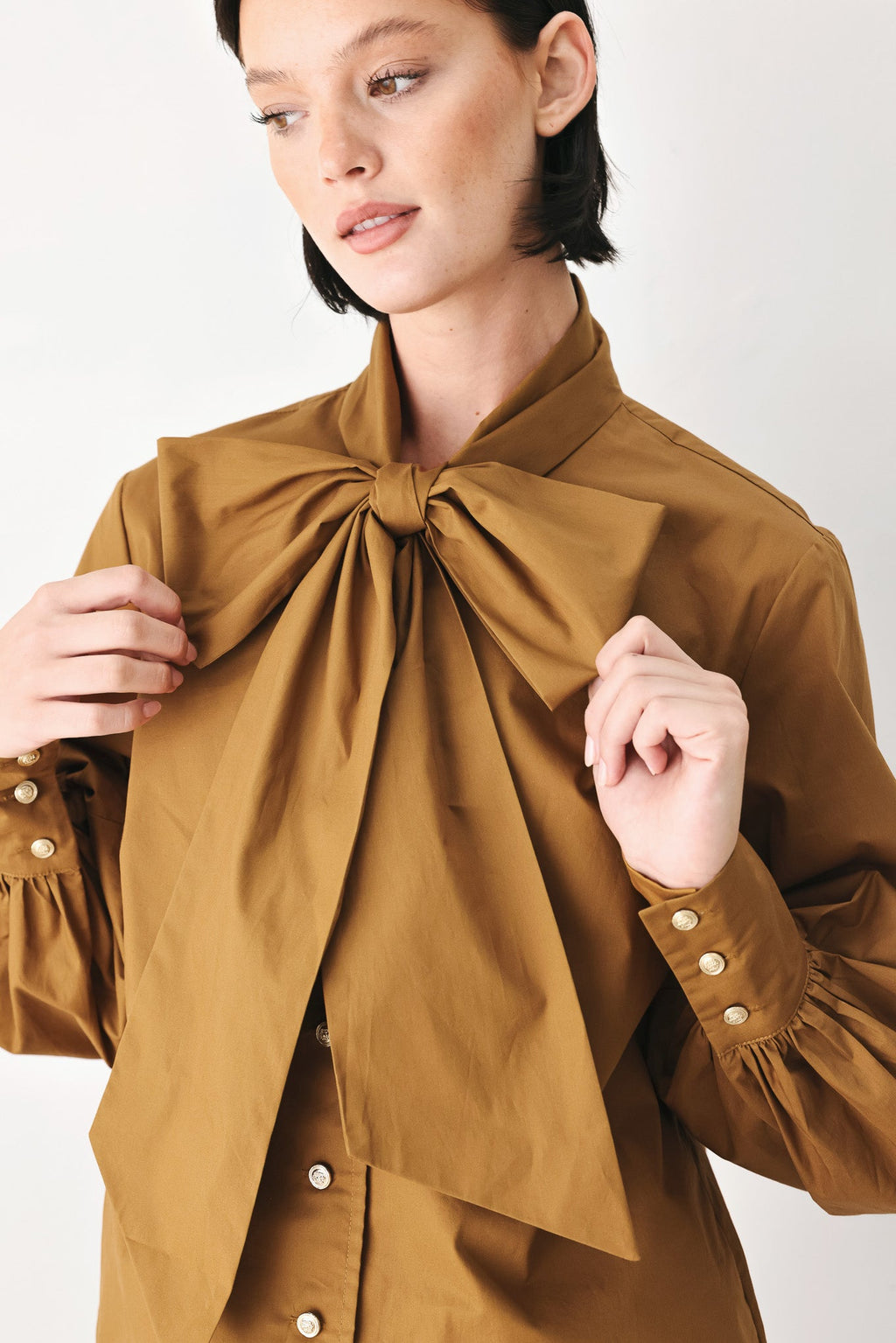 Golden Brown Cascade Top