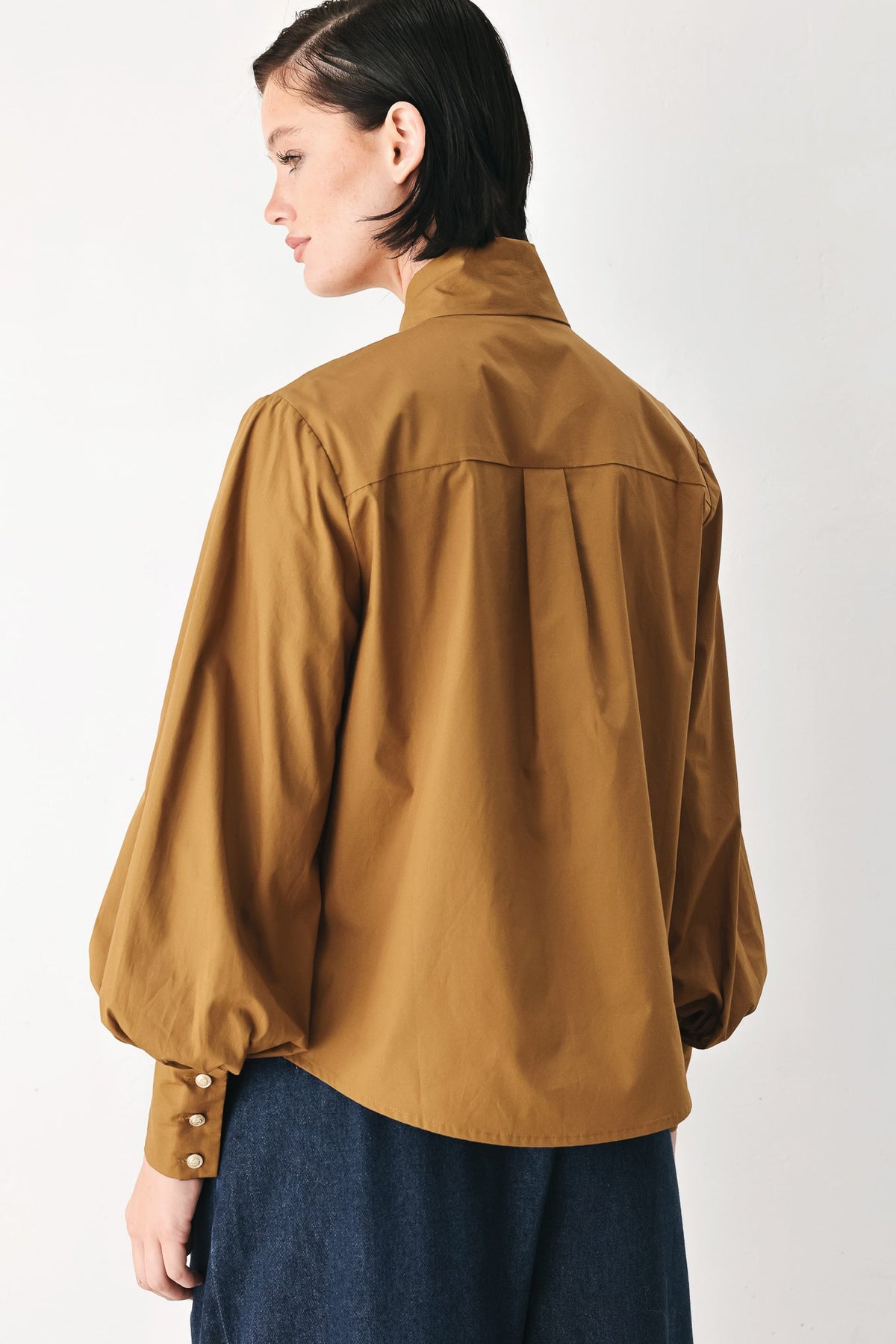Golden Brown Cascade Top
