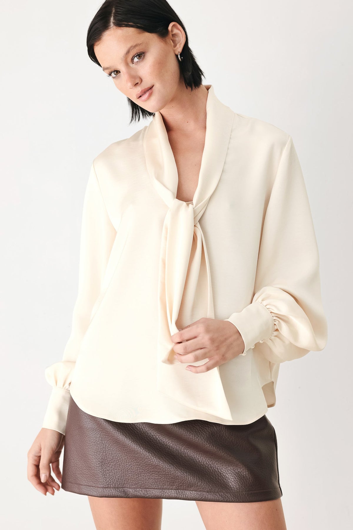 Champagne Wishes Tie-Front Blouse