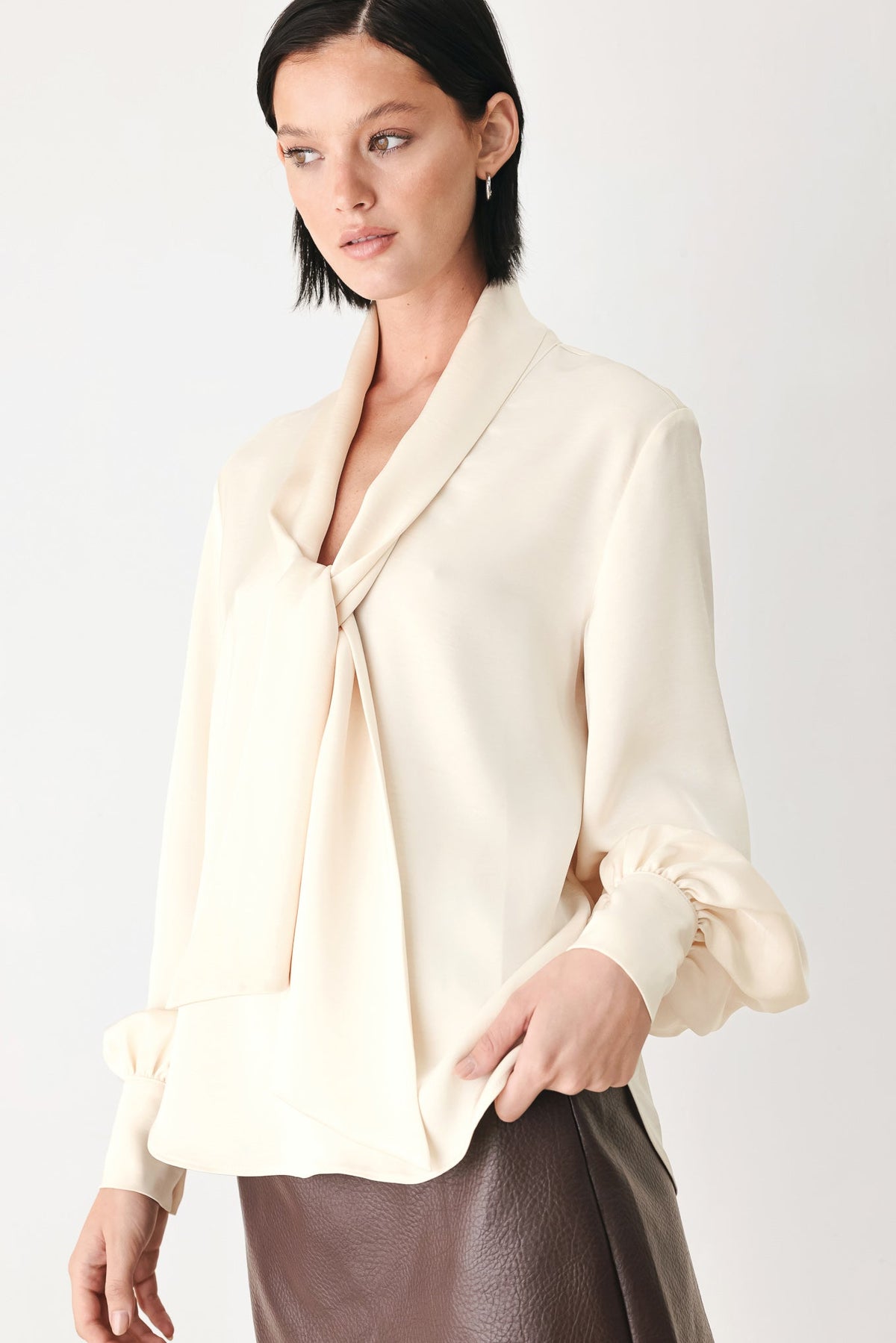 Champagne Wishes Tie-Front Blouse