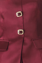 Modern Noir Strapless Button Top