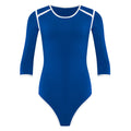 The Girl 3/4 Sleeve Second Skin Active Bodysuit In Sea Blue | Lenzing™ Viscose Stretch Fit