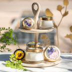 Accent Pressed Floral Candle - Apricot Rose