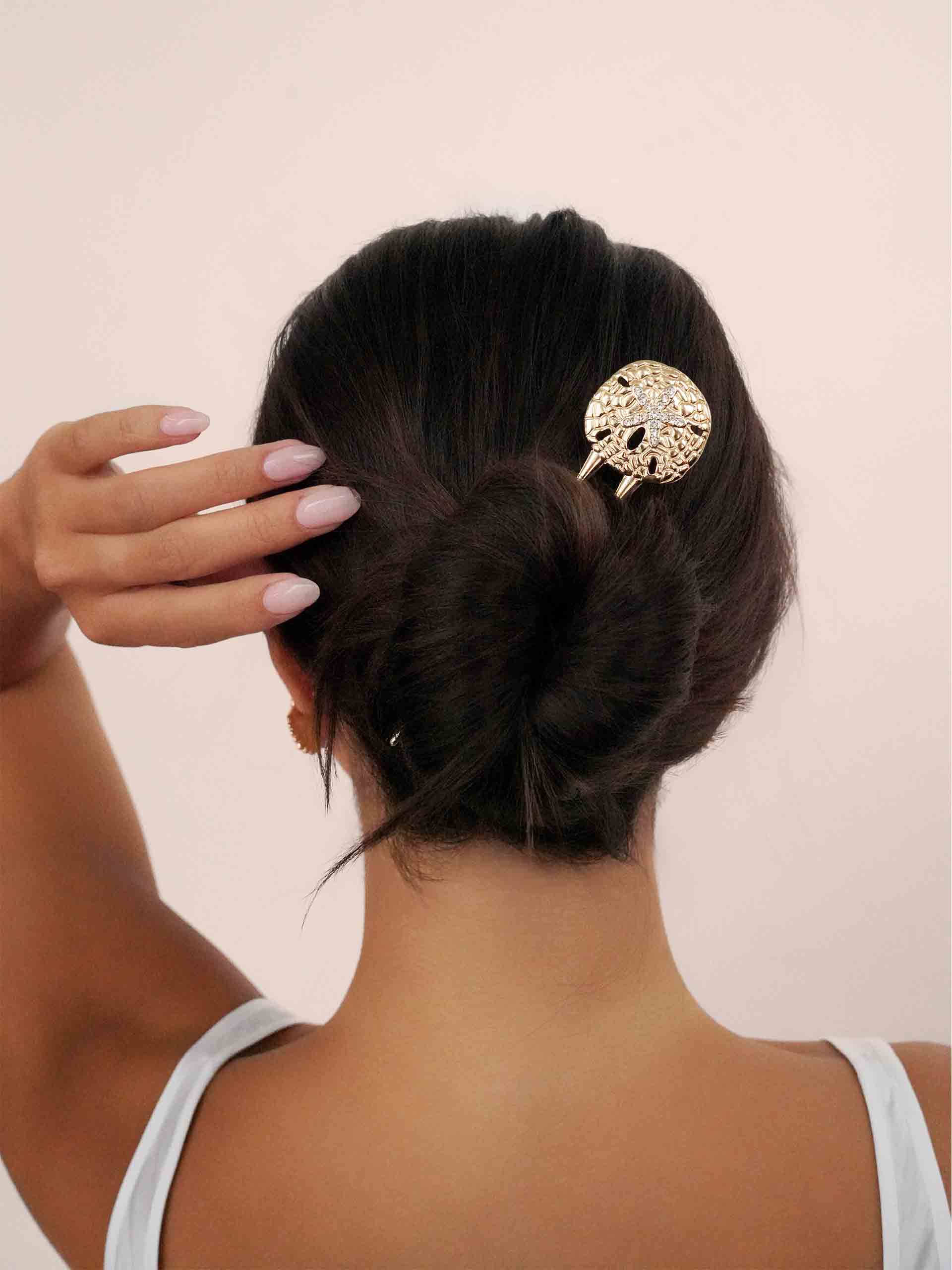 Sand Dollar Hair Pin