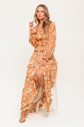 COSMOPOLITAN ELEGANCE WOVEN MAXI DRESS