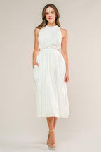 Admired From Afar Woven Midi Dress