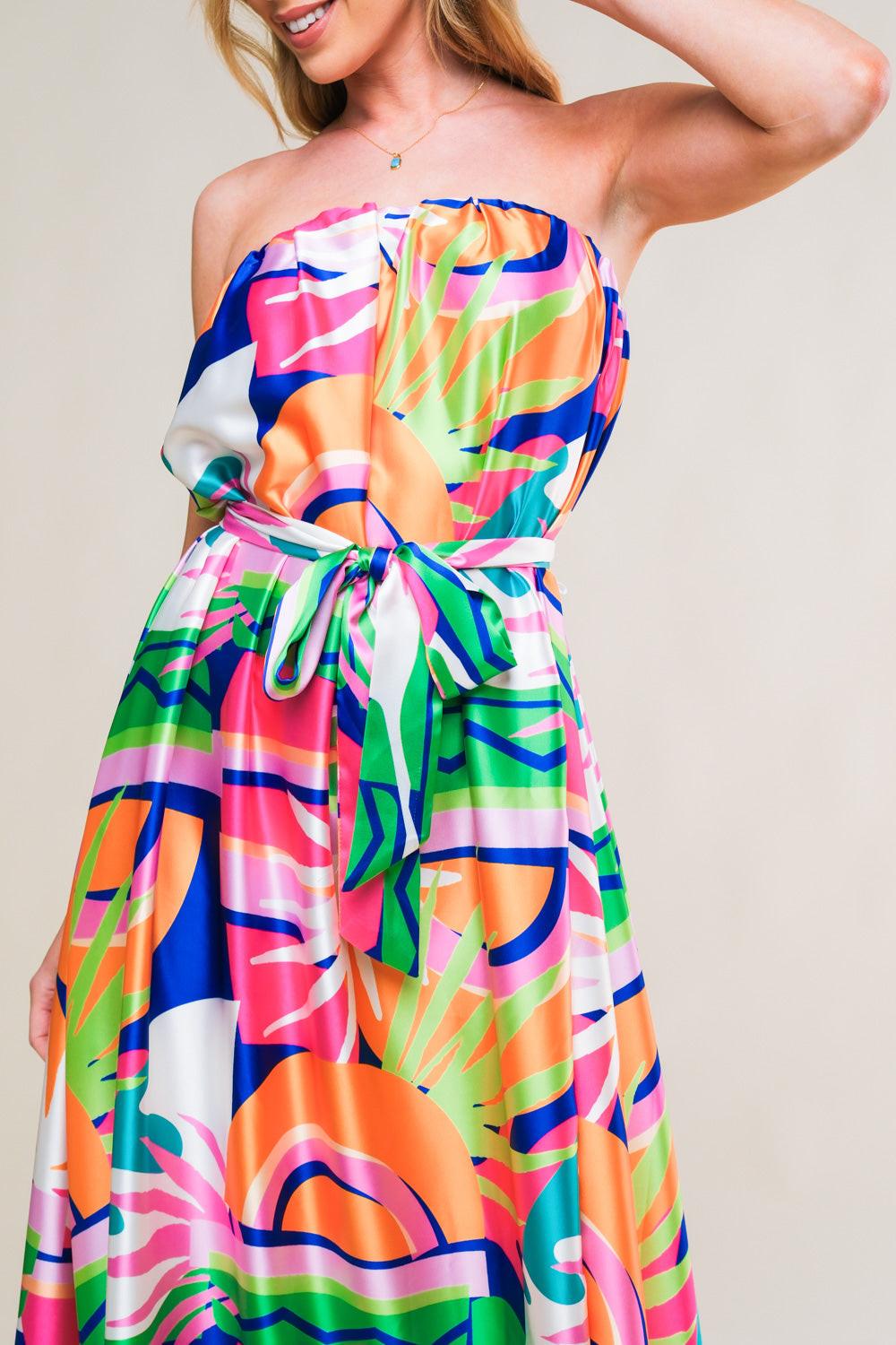 Summery Inclination Woven Midi Dress