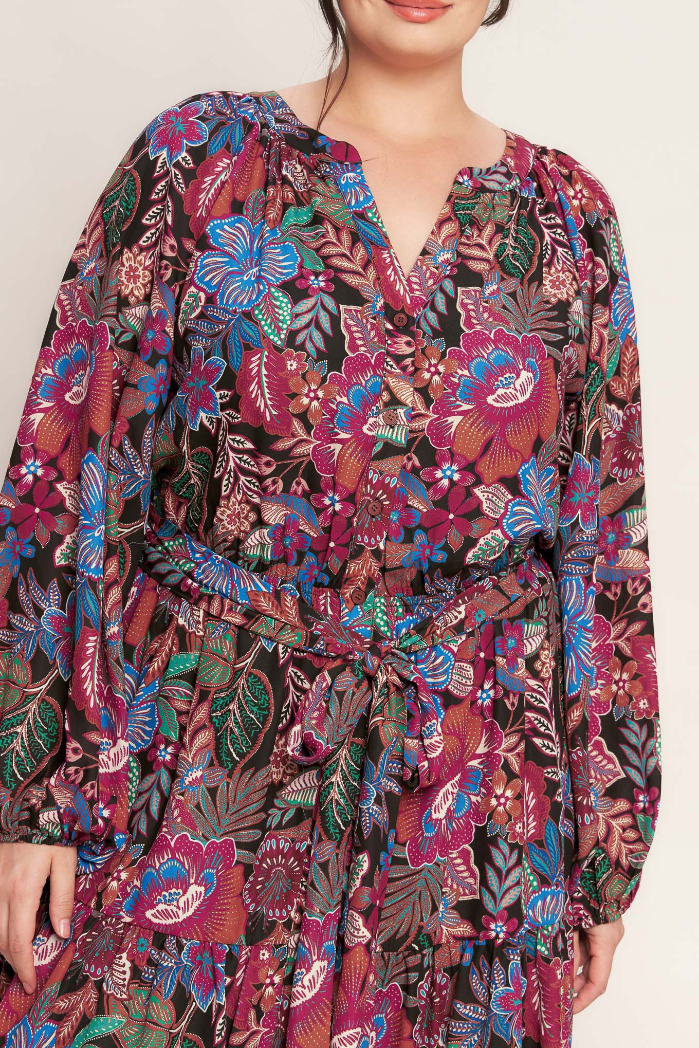 FLORAL BLISS WOVEN MINI DRESS