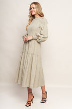 NEBULA NIGHTS WOVEN MIDI DRESS