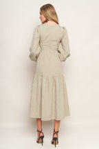 NEBULA NIGHTS WOVEN MIDI DRESS