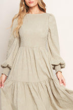NEBULA NIGHTS WOVEN MIDI DRESS