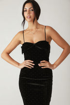 Secret Garden Glow Velvet Midi Dress
