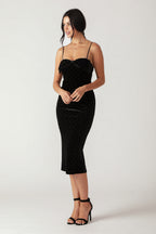 Secret Garden Glow Velvet Midi Dress