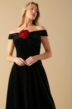 Be There For You Velvet Midi Dress