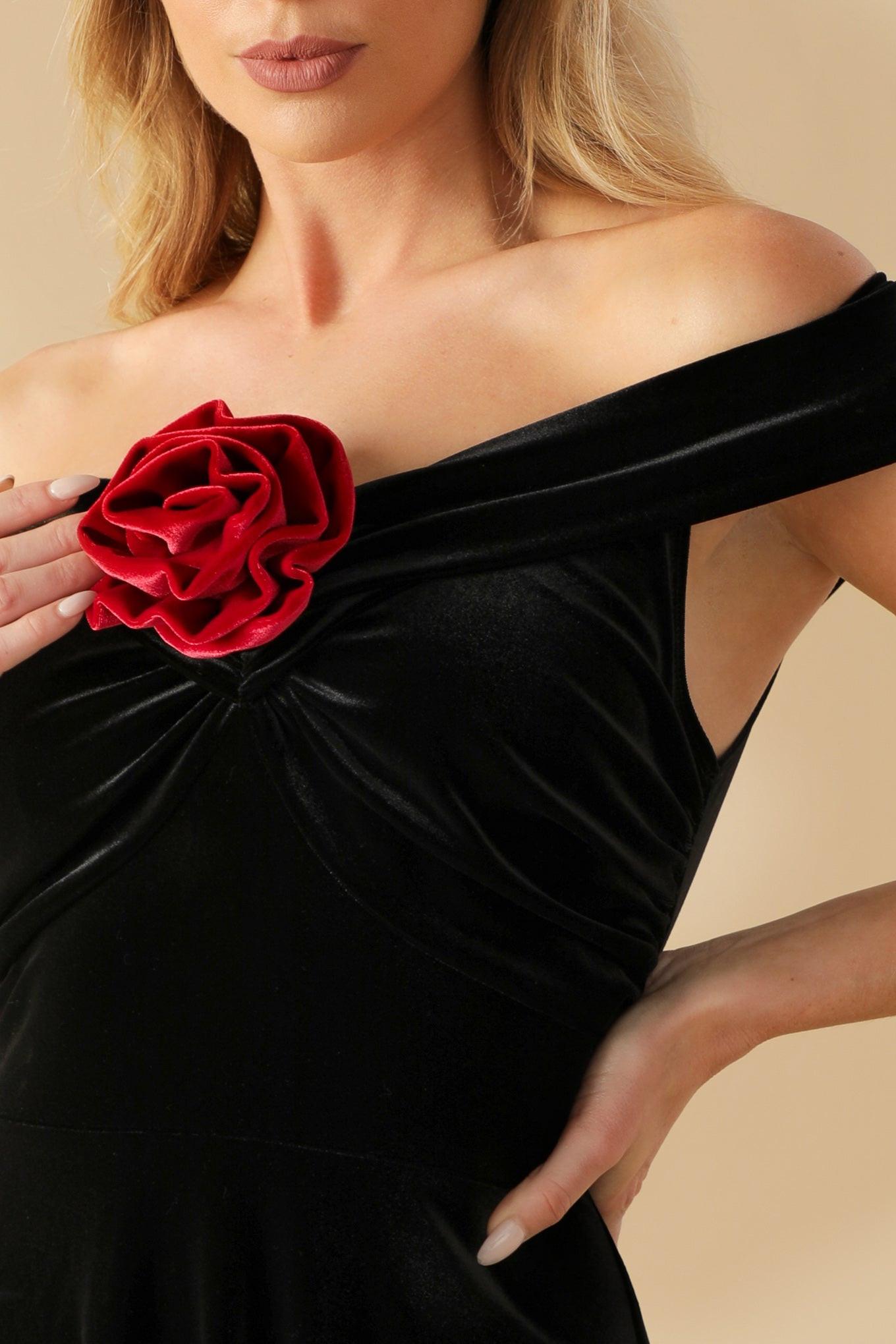 Be There For You Velvet Midi Dress