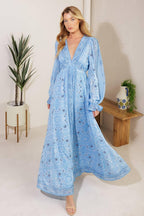 RIPPLES OF TIME WOVEN MAXI DRESS