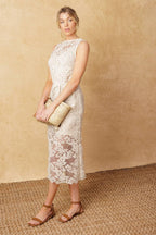 Timeless Treasures Lace Woven Midi Dress