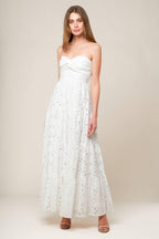 Wishing Well White Woven Lace Maxi Dress