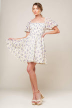 Making Connections Cream Woven Mini Dress