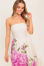CAUGHT IN THE BREEZE FLORAL WOVEN MAXI DRESS