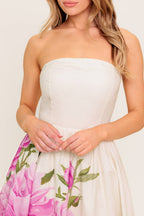 CAUGHT IN THE BREEZE FLORAL WOVEN MAXI DRESS