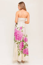 CAUGHT IN THE BREEZE FLORAL WOVEN MAXI DRESS