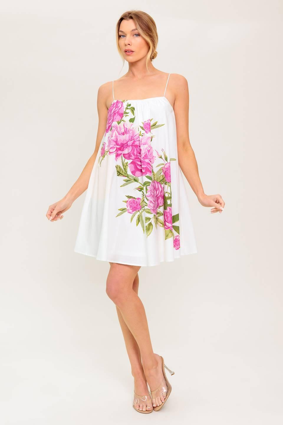 Garden Whispers Floral Mini Dress