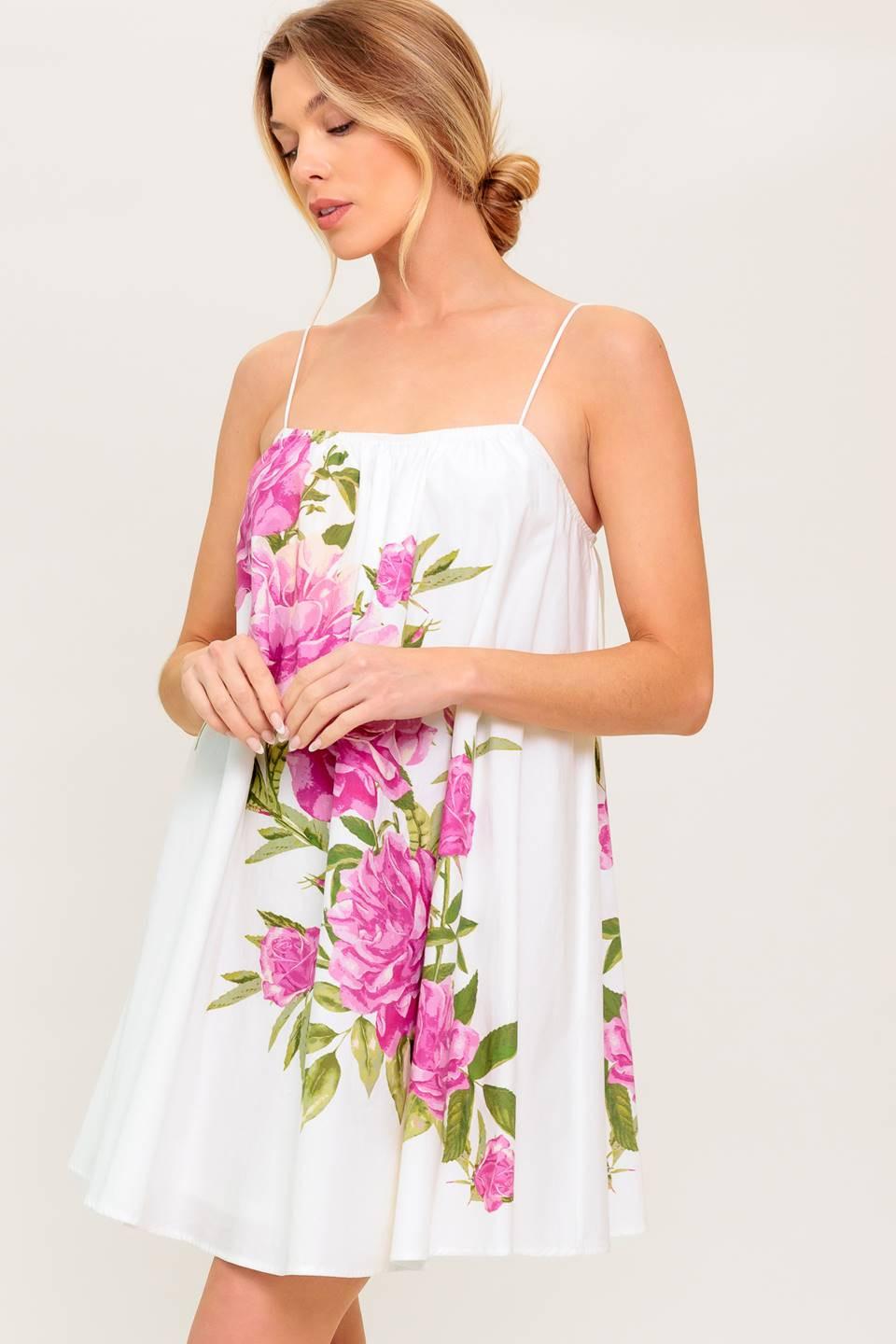 Garden Whispers Floral Mini Dress