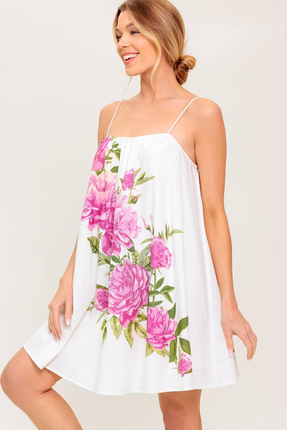 Garden Whispers Floral Mini Dress
