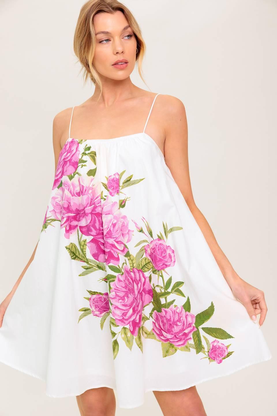 Garden Whispers Floral Mini Dress