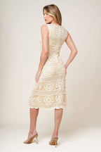 Prettiest Energy Cream Lace Midi Dress