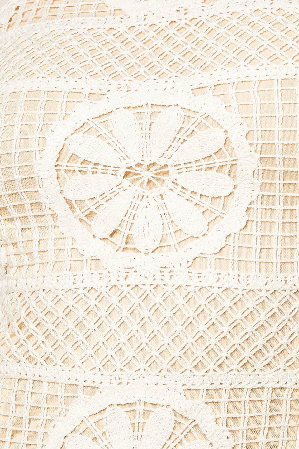 Prettiest Energy Cream Lace Midi Dress